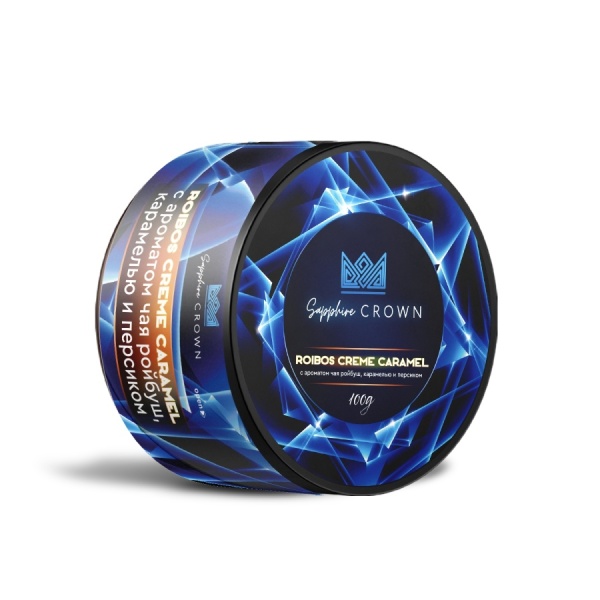 Sapphire Crown с ароматом Roibos Creme Caramel (Чай ройбуш, карамель и персик), 100 гр