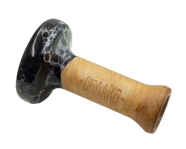 Чаша Облако Glaze Black - Чёрно-белый мрамор