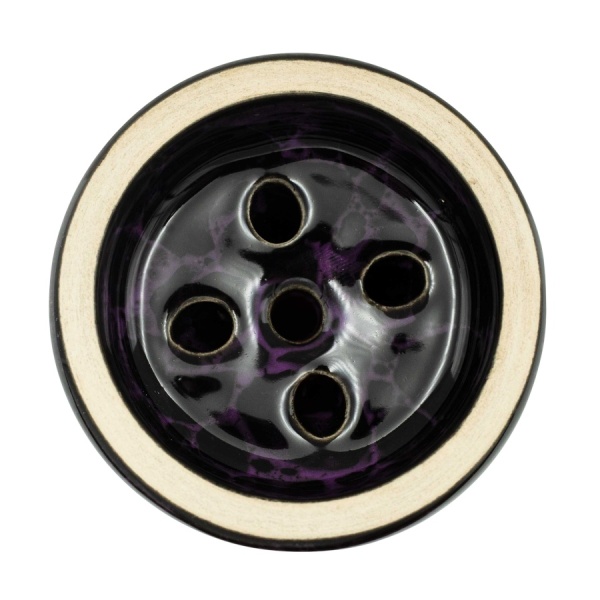 Чаша Облако Glaze Black - Фиолетовый черный мрамор 