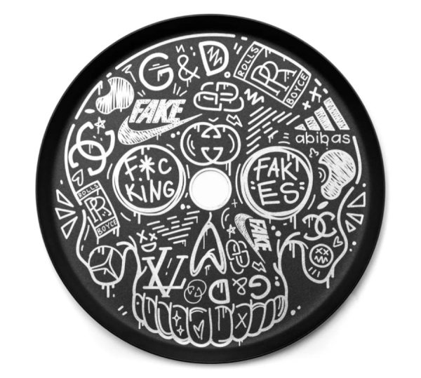 Дизайнерское блюдце плоское Alpha Hookah 08