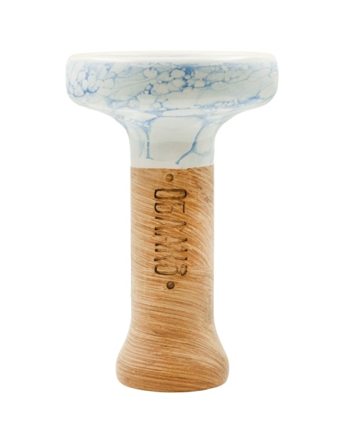 Чаша Облако Glaze Black - Бело-голубой мрамор