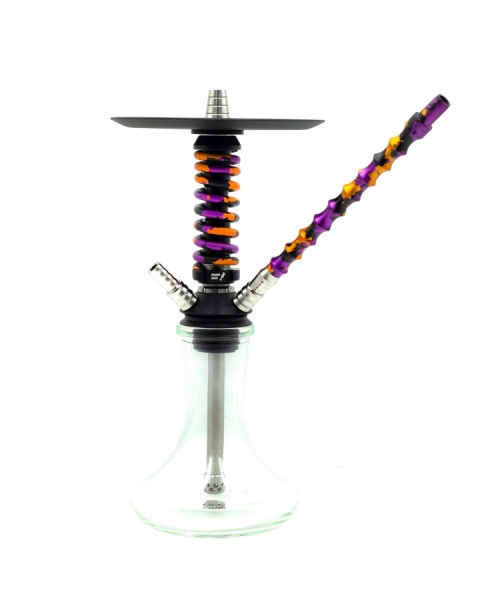 Кальян Coilovers Micro Анодированный Черный/Фиолетово-Золотой