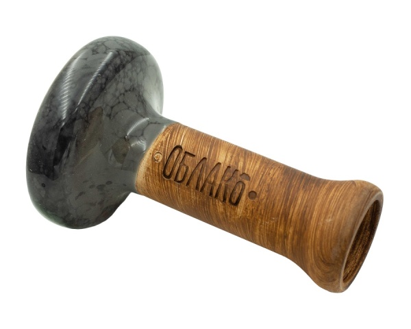 Чаша Облако Glaze Black - Серый черный мрамор 