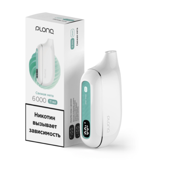 Plonq MAX (до 6000 затяжек) вкус Свежая Мята