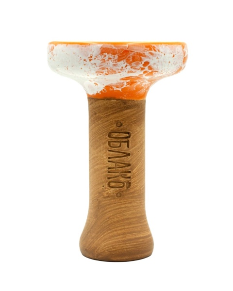 Чаша Облако Glaze Black - Оранжевый мрамор