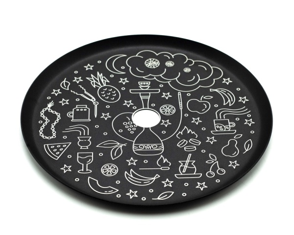 Дизайнерское блюдце плоское Alpha Hookah 14