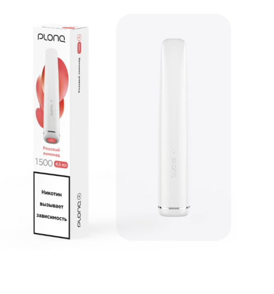 Plonq PLUS (до 1500 затяжек) вкус Розовый Лимонад