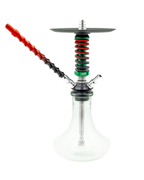 Кальян Coilovers Micro Анодированный Зеленый/Красно-Черный