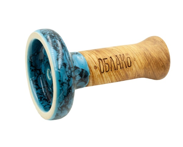 Чаша Облако Glaze Black - Голубой-черный мрамор