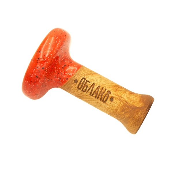 Чаша Облако Glaze Black - Оранжевый в точку