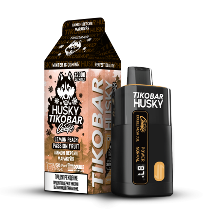 TIKOBAR HUSKY Сибирь 12000 Lemon Peach Passion Fruit (лимон, персик, маракуйя)