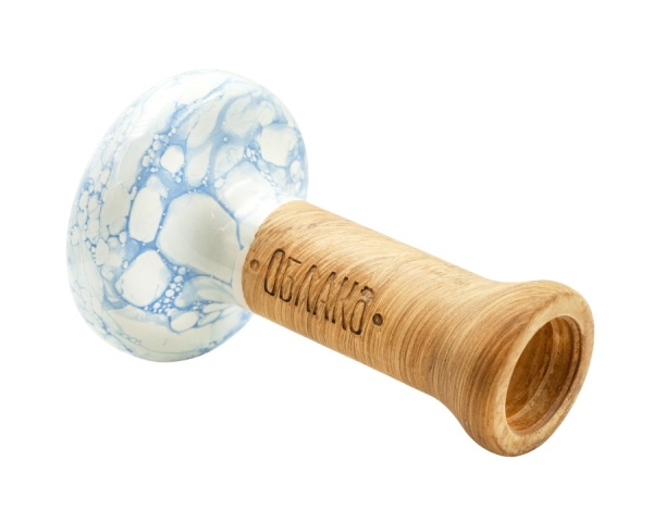 Чаша Облако Glaze Black - Бело-голубой мрамор