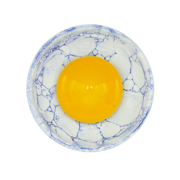 Чаша Облако Flow - Желтый/Бело-синий мрамор