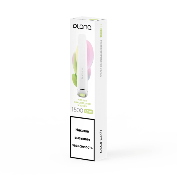 Plonq PLUS (до 1500 затяжек) вкус Виноградная Жвачка