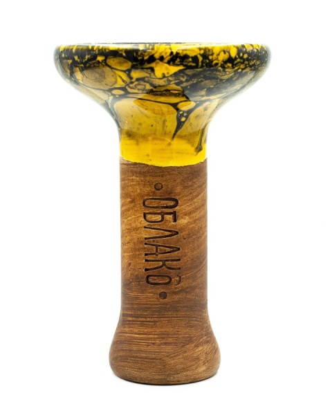 Чаша Облако Glaze Phunnel M - Желтый черный мрамор