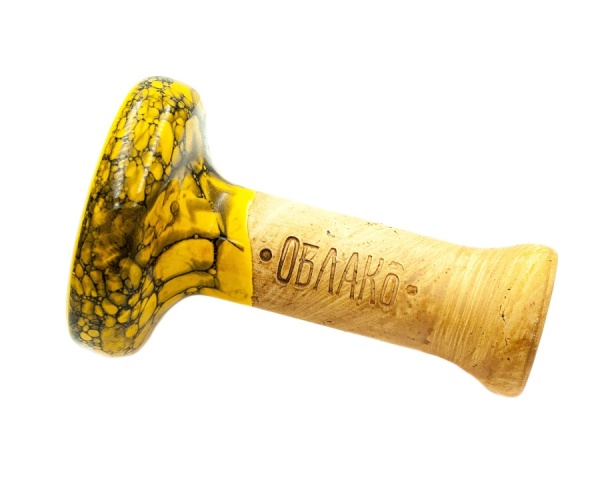 Чаша Облако Glaze Black - Желто-черный мрамор 