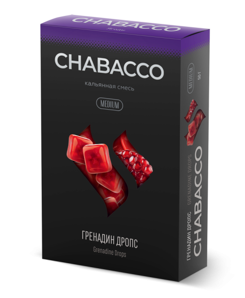 Chabacco Medium Grenadine Drops (Гренадин Дропс), 50 гр