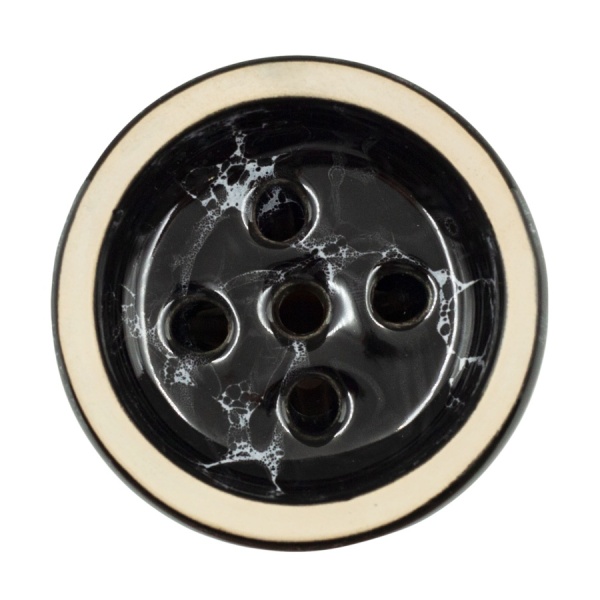 Чаша Облако Glaze Black - Чёрно-белый мрамор