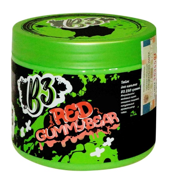 B3 Red Gummy Bear (мишки Зем, Мали, Клуб, с кислинкой ), 250 гр