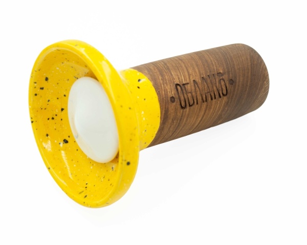 Чаша Облако Flow - Белый/Желтый в точку