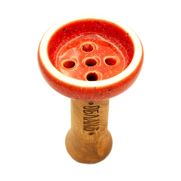 Чаша Облако Glaze Black - Оранжевый в точку