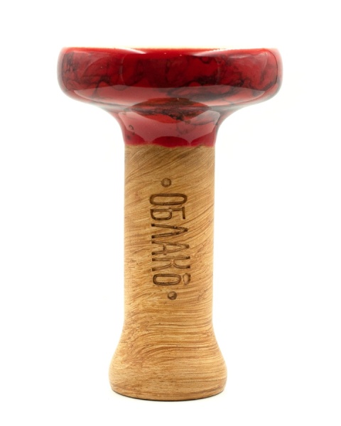 Чаша Облако Glaze Black - Красный черный мрамор