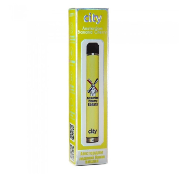 City Highway 0MG 1600 затяжек Salt 0% Амстердам - Банан вишня