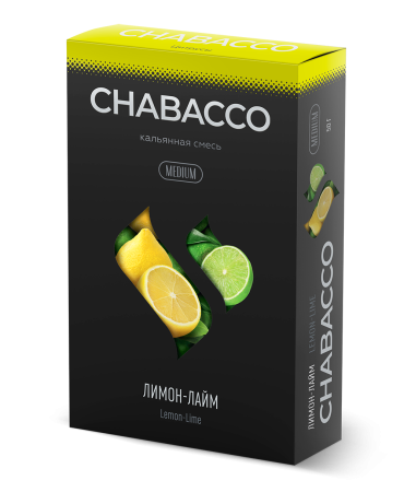 Chabacco Medium Lemon-Lime (Лимон-Лайм), 50 гр