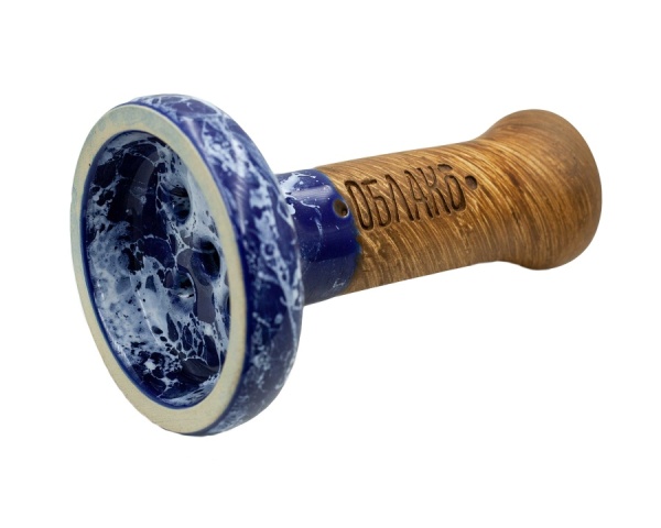 Чаша Облако Glaze Black - Сине-голубой мрамор