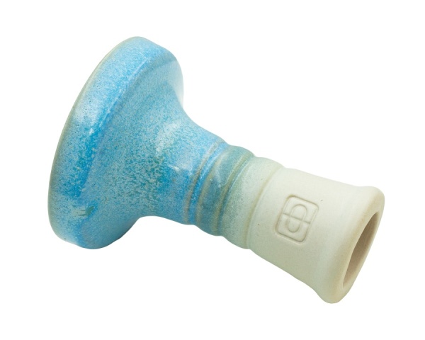 Чаша Форма Фанел Глазурь белый / бирюза