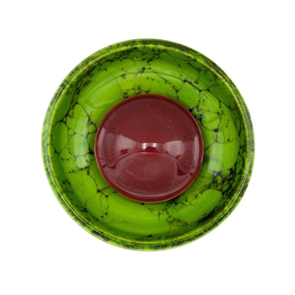 Чаша Облако Flow - Вишневый/Зелено-черный мрамор