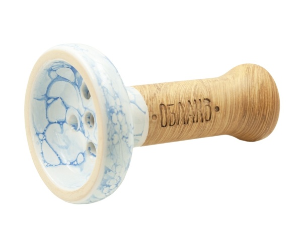 Чаша Облако Glaze Black - Бело-голубой мрамор