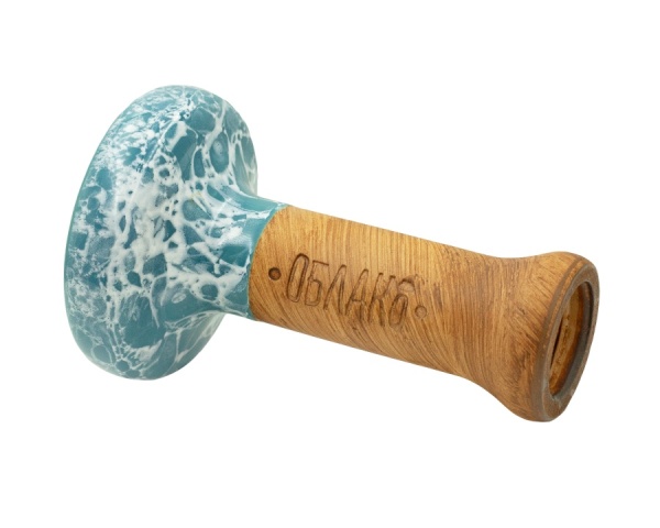 Чаша Облако Glaze Black - Голубой-белый мрамор