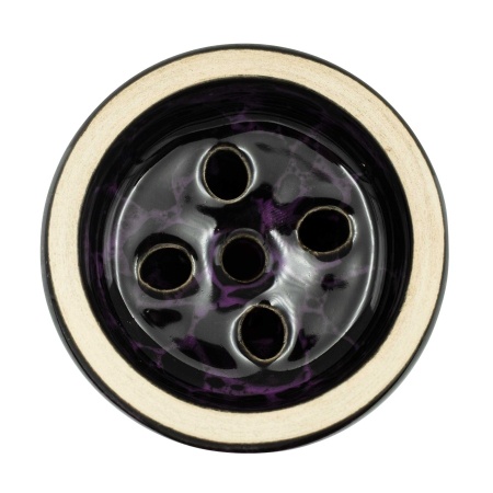 Чаша Облако Glaze Black - Фиолетовый черный мрамор 