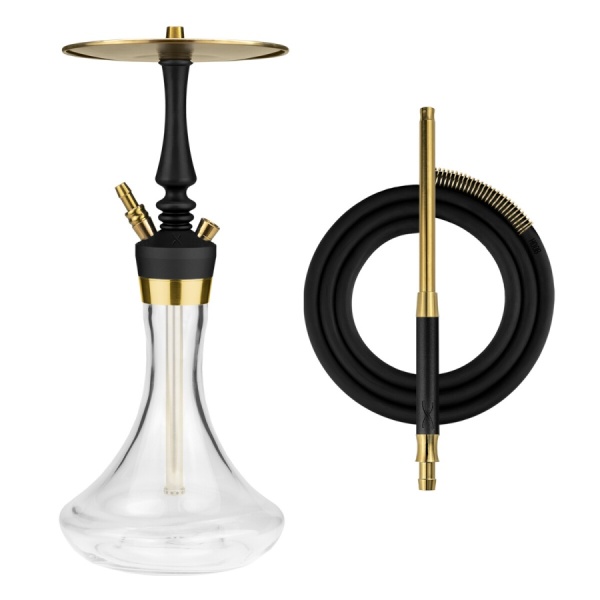 Кальян Hoob Mars Pro Mini Black - Gold | Колба Hoob Prima Pro