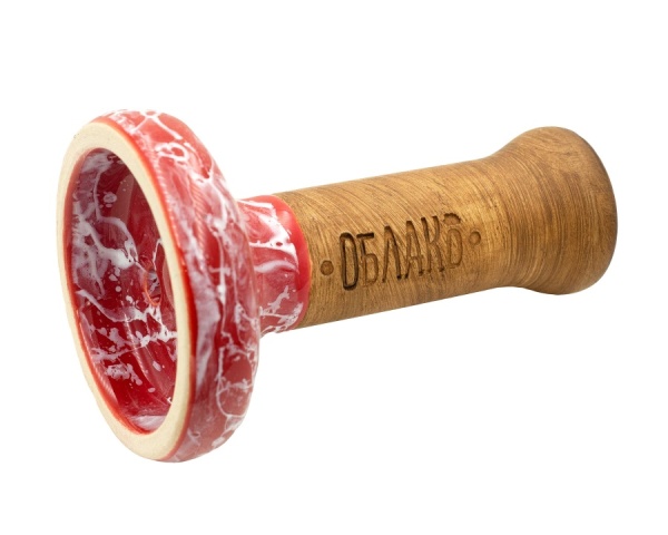 Чаша Облако Glaze Black - Красный белый мрамор