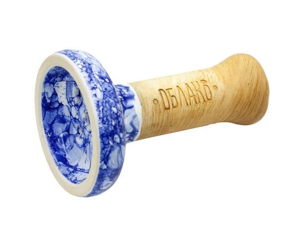 Чаша Облако Glaze Black - Бело-синий мрамор