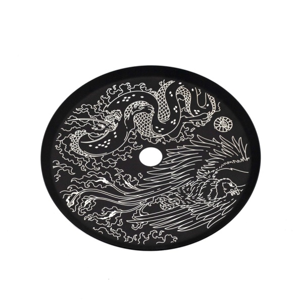 Дизайнерское блюдце плоское Alpha Hookah 06