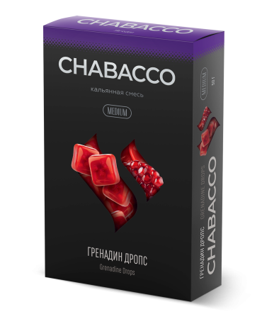 Chabacco Medium Grenadine Drops (Гренадин Дропс), 50 гр