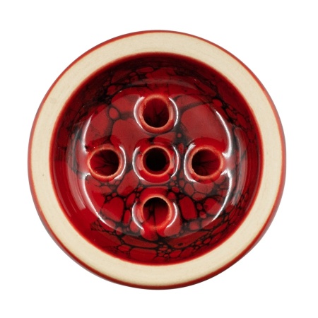 Чаша Облако Glaze Black - Красный черный мрамор