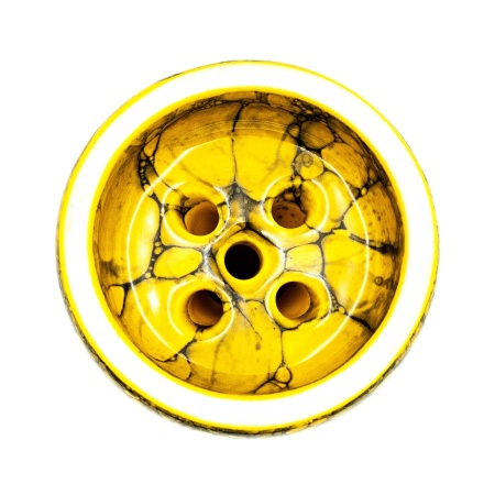 Чаша Облако Glaze Black - Желто-черный мрамор 