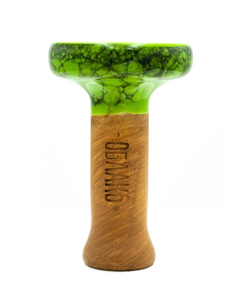 Чаша Облако Glaze Black - Салатово-черный мрамор