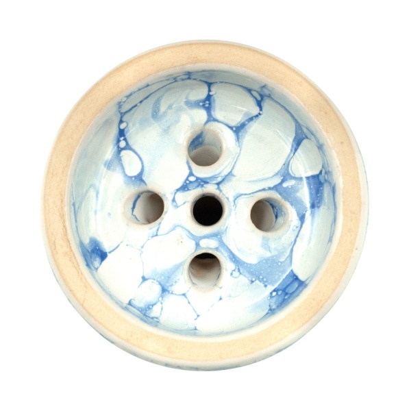 Чаша Облако Glaze Black - Бело-голубой мрамор