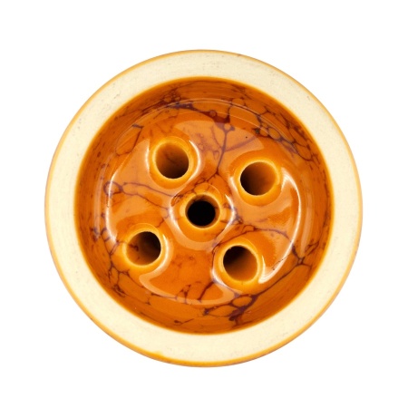 Чаша Облако Glaze Black - Оранжево-бордовый мрамор