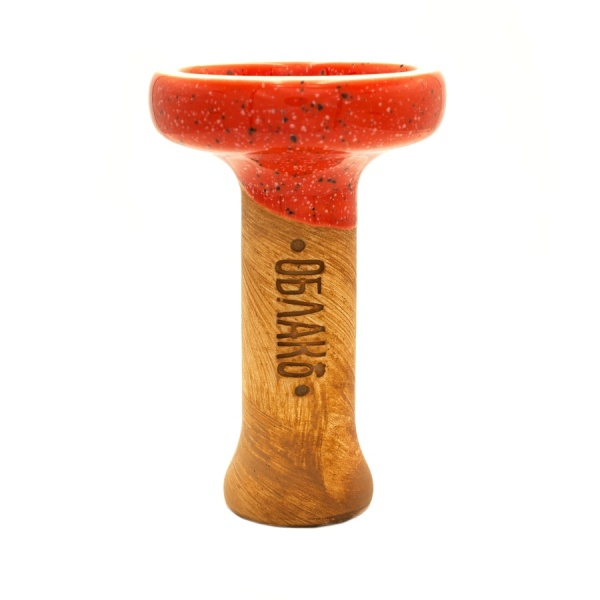 Чаша Облако Glaze Black - Оранжевый в точку